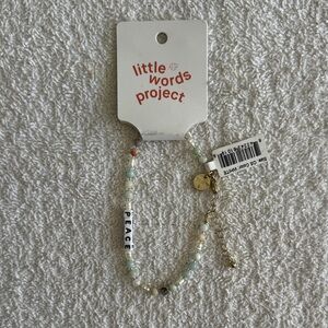 Little Words Project “Peace” Beaded Anklet